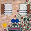 'Een buitenartistieke achtergrond ' of Compositie 1980 50 x 40 cm