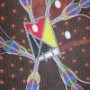 Gurdjieff Parijs Toast of de Idiots Pindakaas 1965 Metje Blaak ontmoet Rudy Klomp 2015 Qubits 120 x 100 cm